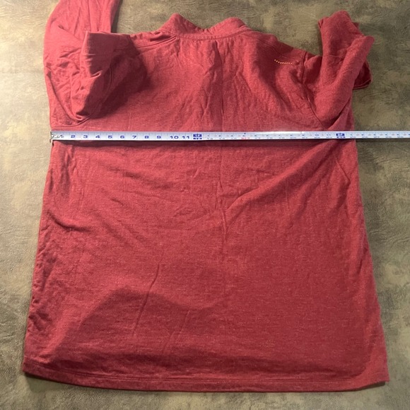 Ariat Rebar Quarter Zip Pullover Mens XL Red Heathered Long Sleeve Work Shirt - Picture 3 of 6